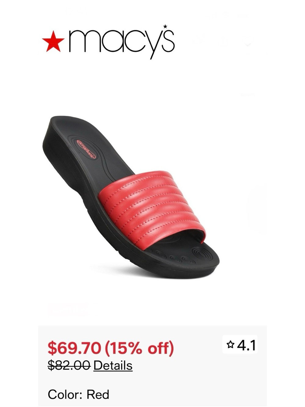 Aerothotic Maeve Arch Support Slide Sandal